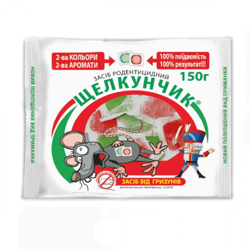 Родентицид Щелкунчик тісто (арахіс+сир) фільтр пакет 150 г