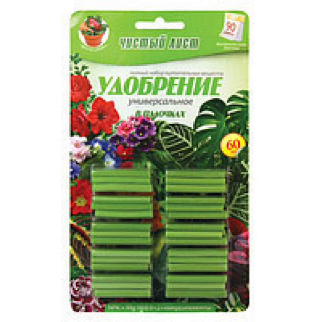 Підкормка в паличках унівесальна Чистий Лист. 60 шт