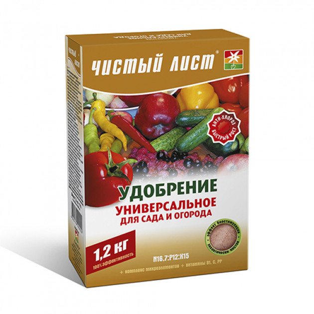 Добриво кристалічне для саду та городу Чистий Лист 1.2 кг