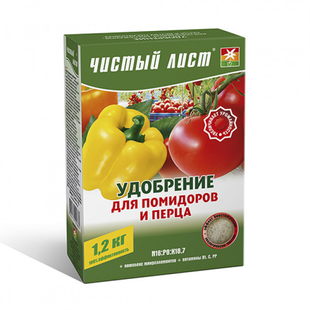 Добриво кристалічне для томатів і перцю Чистий Лист 1.2 кг