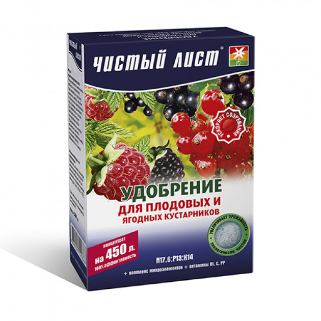 Добриво кристалічне для плодово-ягідних кущів Чистий Лист 300 г