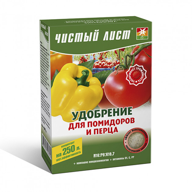 Добриво кристалічне для томатів і перцю Чистий Лист 300 г