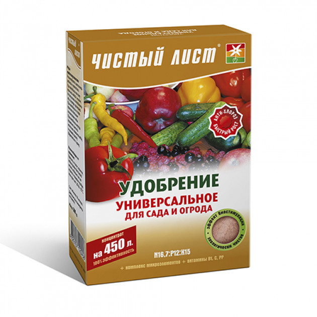 Добриво кристалічне для саду і городу Чистий Лист 300 г