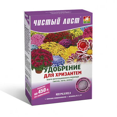 Удобрение кристаллическое для хризантем Чистый Лист 300 г