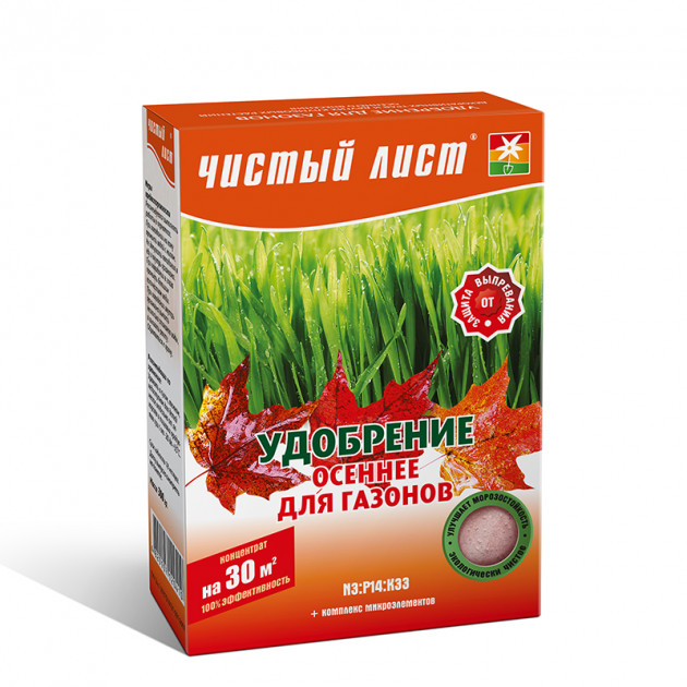 Добриво кристалічне осіннє для газонів Чистий Лист 300 г