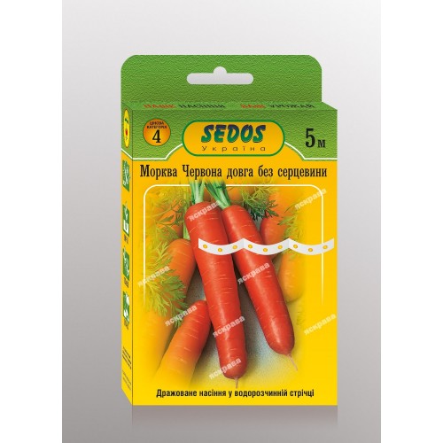 Морква на стрічці Червона довга без серцевини 5м